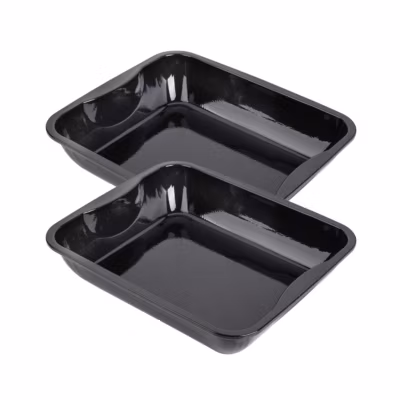 Ensemble de 2 Plats à four XXL rectangle en acier émaillé 40 x 34 cm Zenker Spécial cooking
