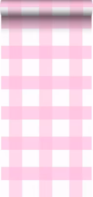 Sanders & Sanders papier peint à carreaux rose clair 53 cm x 10.05 m