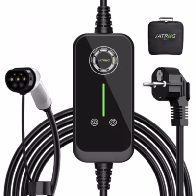 JATRHG P1 chargeur portable réglable de 3,6kW à 1,5kW / 16A à 8A monophasé, 7m, type 2, pour véhicules électriques