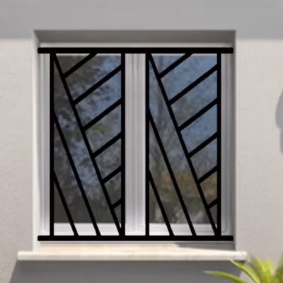 Grille de Defense Omega pour Fenetre H 65 cm x L 120 cm (côte tableau)