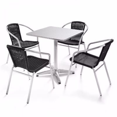 Salon de jardin en aluminium 4 places  Oviala