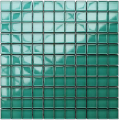 Mosaïque en verre sur filet pour salle de bain ou cuisine 30 cm x 30 cm – Verdant fields