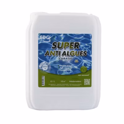 Super Anti Algues Piscine – Action Curative Anti Eau Verte Et Eau Trouble – Effet Algicide – Bidon 5 Litres – Edg By Aqualux