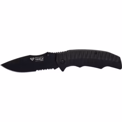 Brilliant Tools BT102905 – Couteau pliant lame 10 cm, poignée aluminium antidérapante