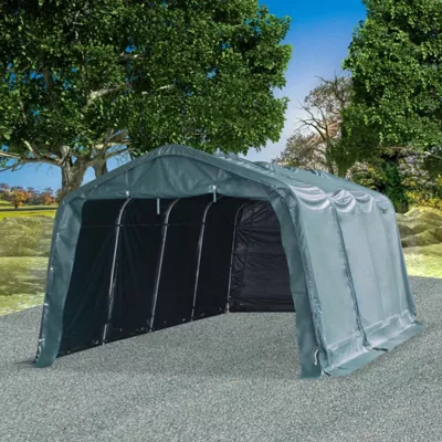 Tente amovible pour bétail PVC 550 g m² 3,3 x 6,4 m Vert foncé