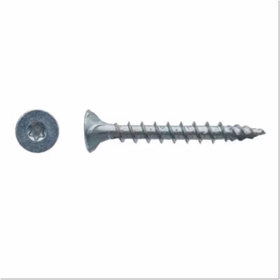 500 Vis Bois FX5 Tête Fraisée Torx F/Total 3 x 30 mm – Zingué blanc – D-Work
