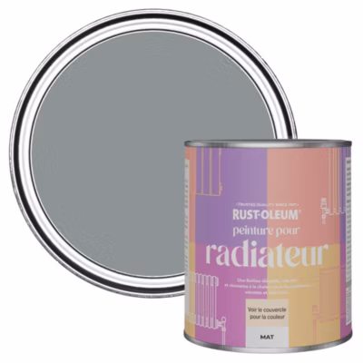Peinture Grise pour Radiateur, Finition Mate – RUST-OLEUM – Ardoise 750ml