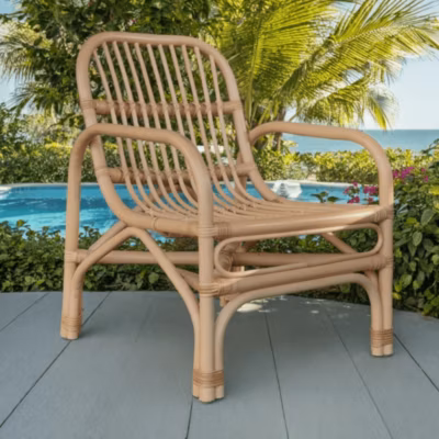 Fauteuil enfant en rotin de jardin Luisa
