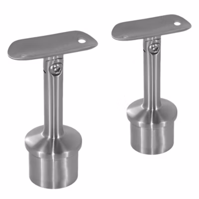 2 x Support orientable main courante diam. 42,4 à coller sur tube diam. 42,4 x 2 mm – Inox 316