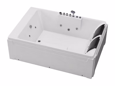 Baignoire balnéo – 182 x 122 x 62 cm – Angle droit – 2 places – 515 L – THALASSA