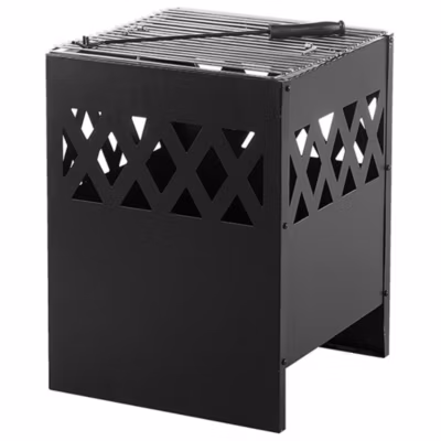 Foyer avec grille SHIGA Métal Noir
