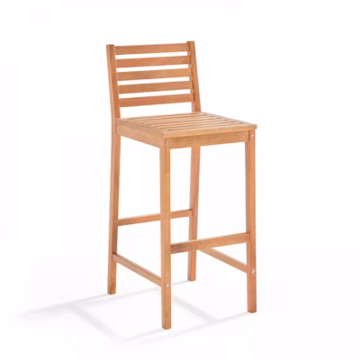 Chaise de bar oviala interieur non pliable en bois H. 112 cm