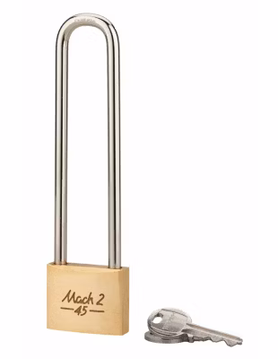 Cadenas à clé Mach 2 UNIKEY (achetez-en plusieurs, ouvrez avec la même clé), 45mm, anse haute, 2 clés – THIRARD