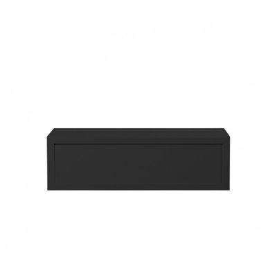 Étagère murale avec tiroir, table de chevet suspendue, étagère murale, noire, 45 x 13,4 x 20 cm – Legolo