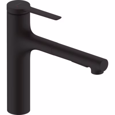 Zesis M33 Mitigeur de cuisine 160 avec douchette extractible 2 jets noir mat HANSGROHE 74801670