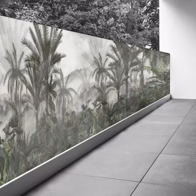 Brise vue Trompe l&rsquo;oeil – 110×412 cm – Forêt tropicale 3617689695501