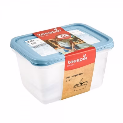 Lot de 2 Boîtes de congélation 2 litres Mia Magic Ice