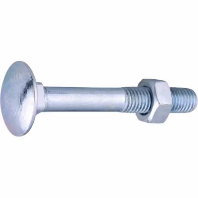 Boulon Japy – Viswood – Tête ronde collet carré – TRCC – Acier zingué – 6 x 80/18 mm – Boîte de 100