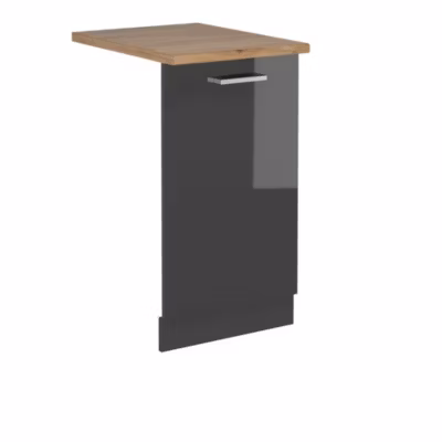 Vicco Panneau de lave-vaisselle Anthracite Haute brillance 45cm , PT Chêne