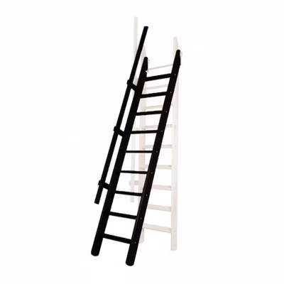 Echelle de meunier rabattable : 55cm de large – Hauteur à franchir 3m – Couleur : Noir (RAL 9017) – MSP/CC