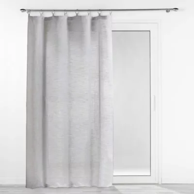Voilage à anneaux 140 x 240 cm Voile tissé Milza Gris