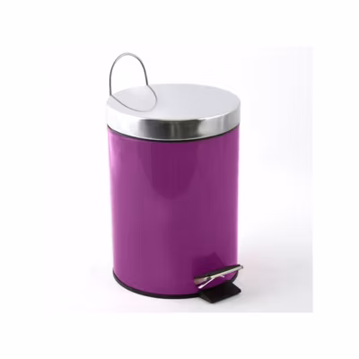 Poubelle à  pédale Inox 3L Violet MSV