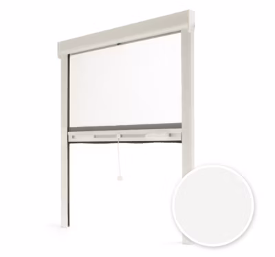 Moustiquaire de Fenêtre Enroulable – L100 x H160cm – Aluminium Blanc – Recoupable – Anti-insectes
