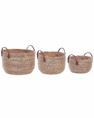 Lot de 3 paniers SAYJAR Herbier marin Naturel