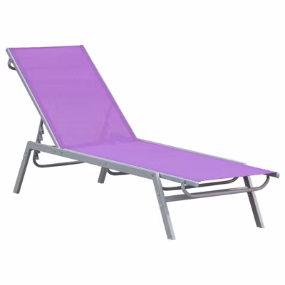 Bain de soleil Outsunny en metal L. 170 cm H. 97 cm bleu non empilable non pliable