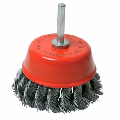 Brosse Boisseau à Fils d&rsquo;Acier Torsadés 75 mm – Idéale pour Nettoyage et Décapage – Silverline