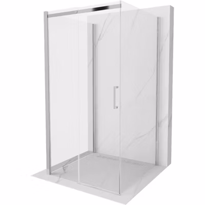 Mexen Omega-3S cabine de douche 3 parois, coulissante 100 x 100 cm, transparent, chrome – 825-100-100-01-00-3S