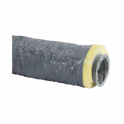 Gaine souple PVC isolé laine de verre épaisseur 25 mm longueur 6 mètres – Diamètre (mm) 80
