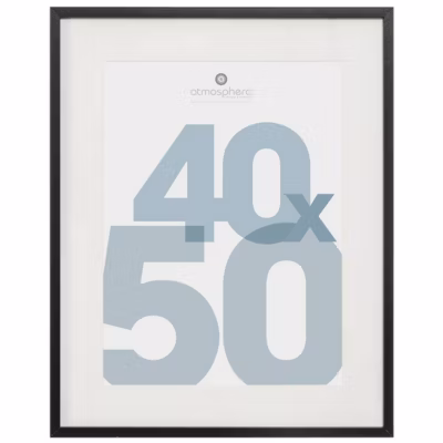 Cadre photo Manu – bois et verre – noir – 40×50 cm – Atmosphera