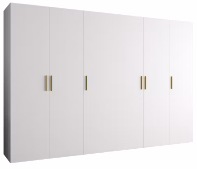 Armoire Bari 1 a portes battantes H. 202 x L.300 x P. 52, 6 portes