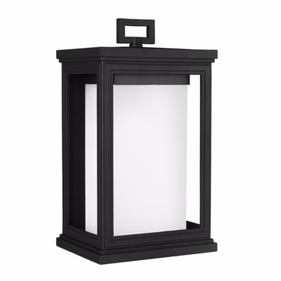 Elstead Roscoe – Lanterne murale extérieure à 1 ampoule moyenne noire IP44, E27