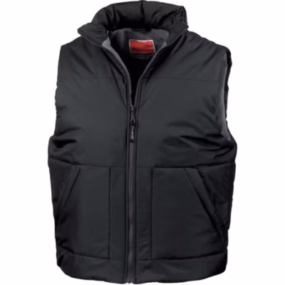 Bodywarmer de travail Result DOUBLÉ POLAIRE Noir XXL