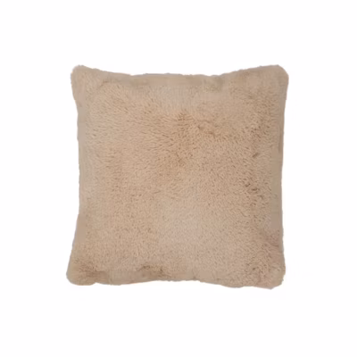 Coussin carré en polyester beige 42x42cm