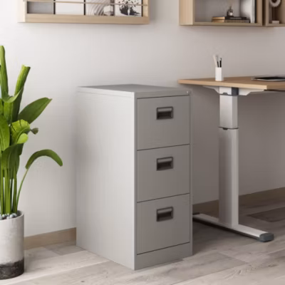 Caisson de bureau Rääkkylä acier 103 x 45 x 62 cm gris en.casa