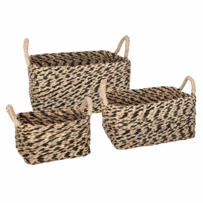 Set de 3 paniers Etnik – roseau – Atmosphera