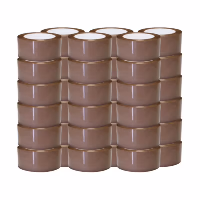 Ruban adhésif d’emballage polypropylène havane 28mic – rouleau adhésif marron 48 mm x 100 m – Carton de 36