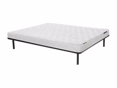 Ensemble 140 x 200 cm cadre à lattes + matelas mousse ép.15cm – ZEUS de YSMÉE