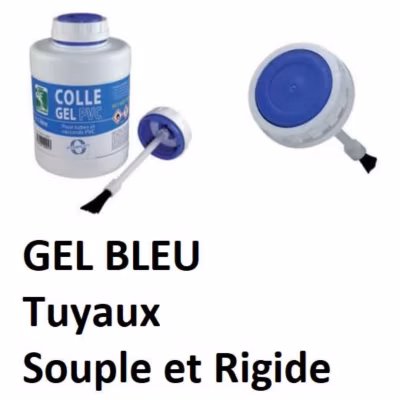 Colle PVC Gel Bleu interfix pour PVC Souple 250 ML Fitt Interplast Compatible traitements de piscine chlore sel brome