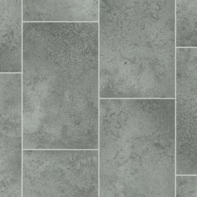 Sol Vinyle Style – Imitation Carrelage gris – Rouleau de 4m x 10m