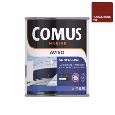 AVISO NB ROUGE 0,75 L – Peinture antifouling à matrice dure pour bateaux rapides – COMUS MARINE