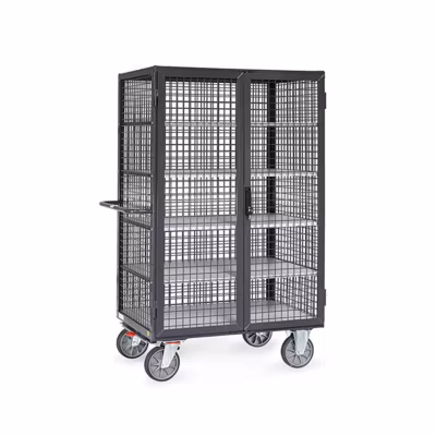 Chariot ESD grillagé – Plateaux 1000x680mm – Charge max 750kg – 9392