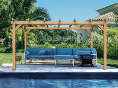 Pergola bois GRENOBLE  400×300 cm  très résistant  lamellé-collé