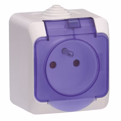 Prise 2P+T avec cache bleu – Cedar Plus – Schneider