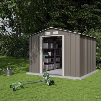 Abri de jardin métal 5,8 m2 + kit d&rsquo;ancrage