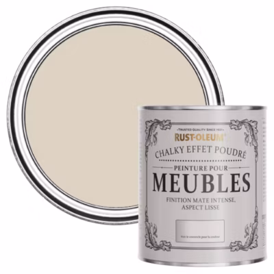 Peinture Beige pour Meubles mate effet poudré Chalky – RUST-OLEUM – Jute 750ml