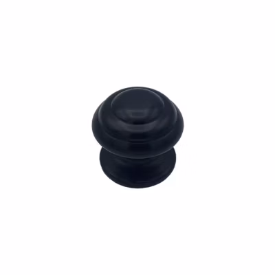 Bouton tirant de porte fixe D70 mm en aluminium Noir – breveté
